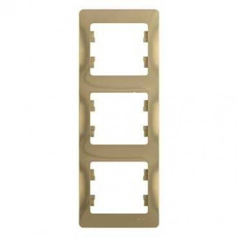 Glossa Рамка на 3 поста, вертикальная, ТИТАН, GSL000407, Systeme Electric