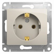 Glossa РОЗЕТКА с заземлением,16А, 250В, механизм, МОЛОЧНЫЙ, GSL000943, Systeme Electric 